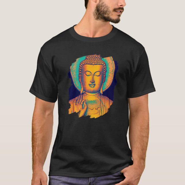 Camiseta Zen Buddha Mandala Estilo Espiritual Asiático Medi (Anverso)
