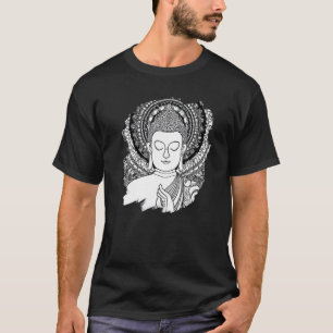 Camiseta Zen Buddha Mandala Estilo Espiritual Asiático Medi