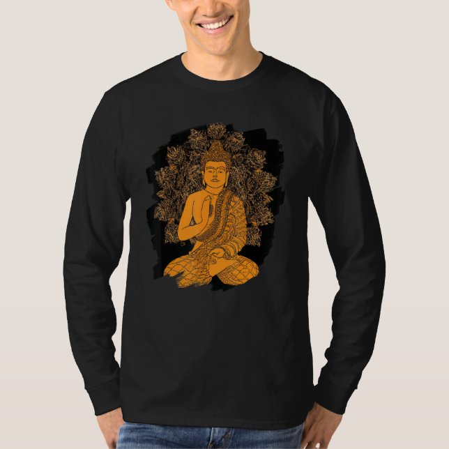 Camiseta Zen Buddha Mandala Spiritual Asian Style Meditatio (Anverso)