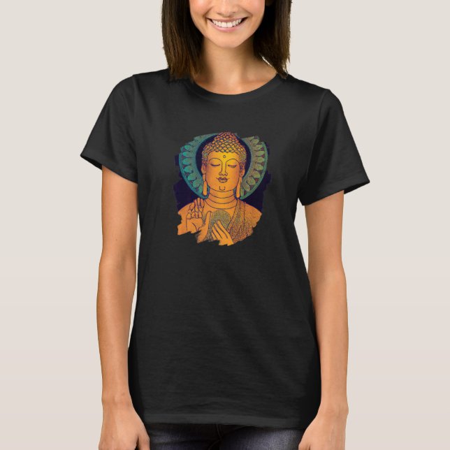 Camiseta Zen Buddha Mandala Spiritual Asian Style Meditatio (Anverso)