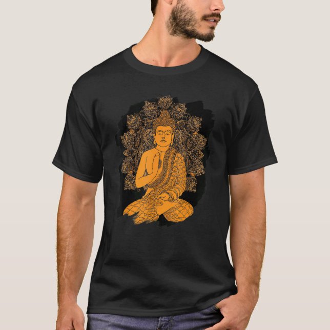 Camiseta Zen Buddha Mandala Spiritual Asian Style Meditatio (Anverso)
