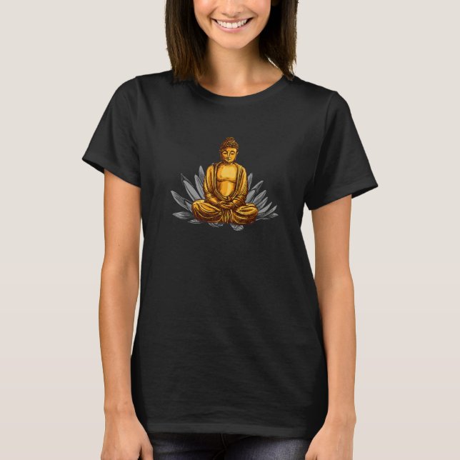 Camiseta Zen Buddha Statue in Lotus Position Premium (Anverso)