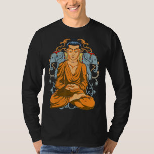 Camiseta Zen Budismo Espiritual Yoga Meditación Eleph Asiát