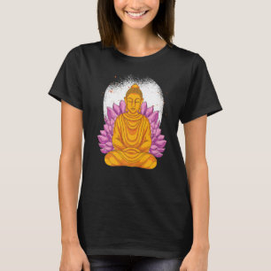 Camiseta Zen Budismo Meditación Budista Lotus Flores Blos
