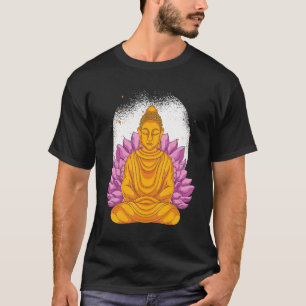 Camiseta Zen Budismo Meditación Budista Lotus Flores Blos