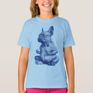 Camiseta Zen Bulldog en Pose de Meditación Arte