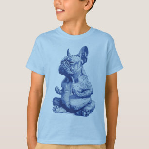Camiseta Zen Bulldog en Pose de Meditación Arte