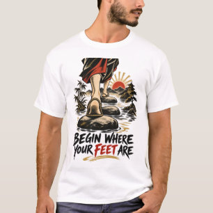 Camiseta Zen 'Comienza Donde Están Tus Pies'