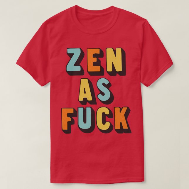 Camiseta Zen como diseño de tipografía retro 3 (Diseño del anverso)
