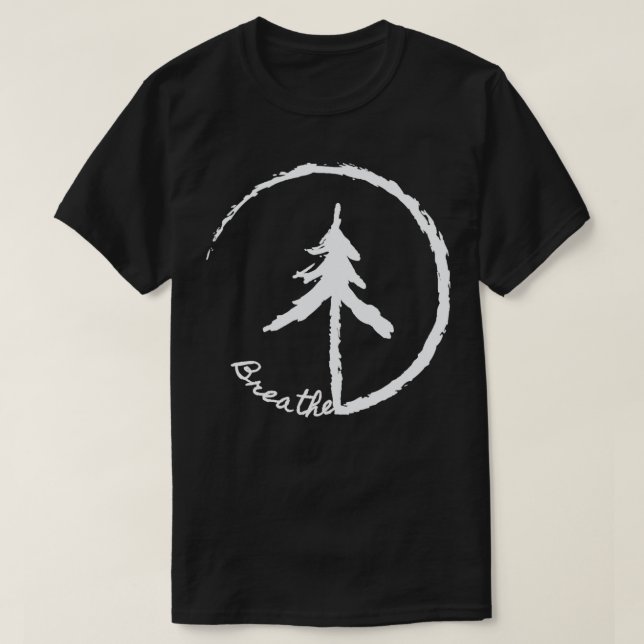 Camiseta Zen como un círculo con un árbol simple y tet Brea (Diseño del anverso)