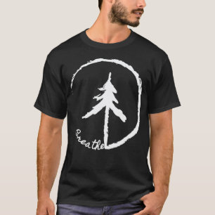 Camiseta Zen como un círculo con un árbol simple y tet Brea