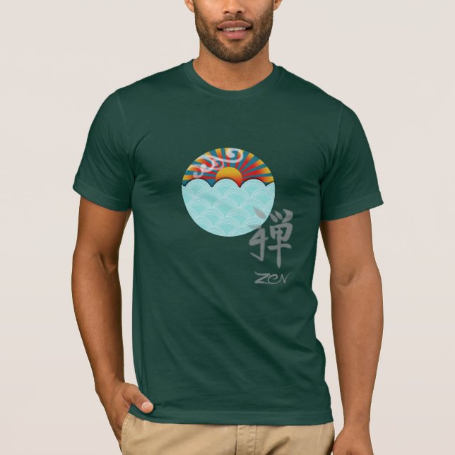 Camiseta zen con viento y agua (Anverso)
