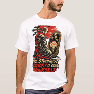 Camiseta Zen del Monje Guerrero con Loto Interior