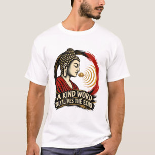 Camiseta Zen Eco Buda Palabra Dorada