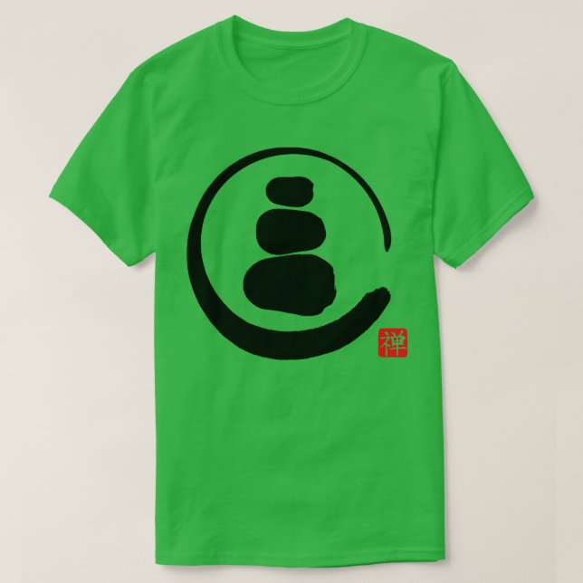 Camiseta Zen Enso Circle y Zen stones (Diseño del anverso)