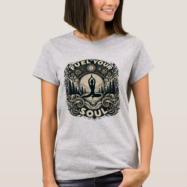 Camiseta Zen Escape - Alimenten su inspiración de yoga Soul (Anverso)