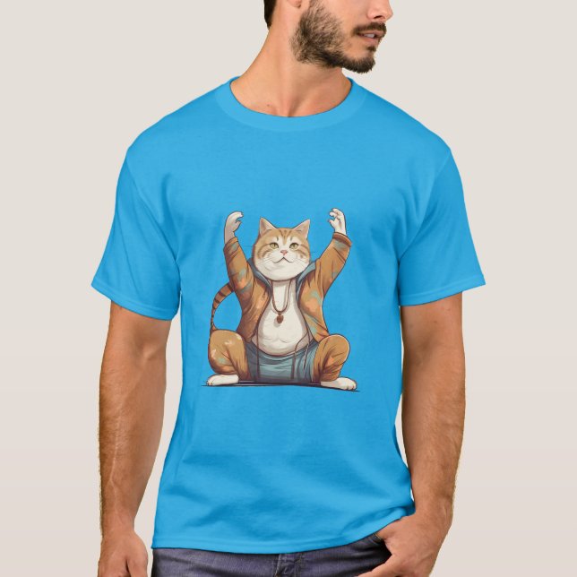 Camiseta Zen Feline Elegance T-Shirt (Anverso)