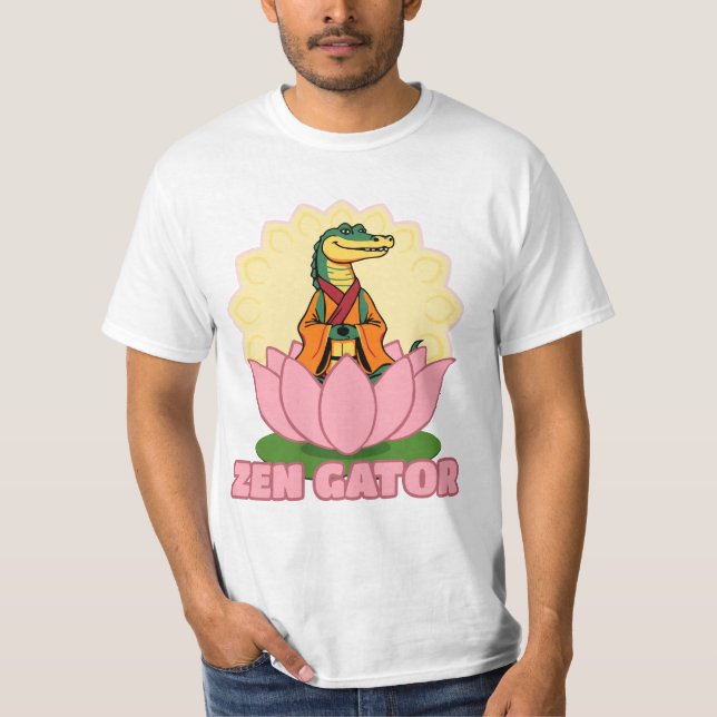 Camiseta Zen Gator T-shirt design (Anverso)