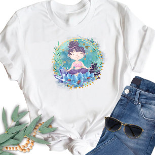 Camiseta Zen Girl Yoga Spa Rocas Cristales Flores