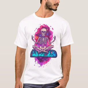 Camiseta Zen hasta el hueso � Esqueleto de Yoga Espacial Di