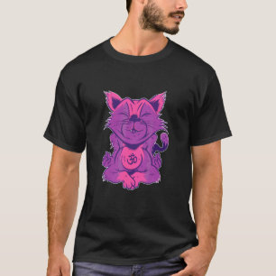 Camiseta Zen Meditación Yoga Cat Omm