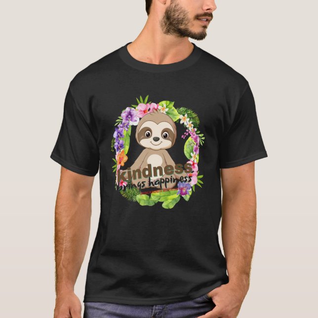 Camiseta Zen Meditating Sloth Breathe Mindfulness Compassio (Anverso)