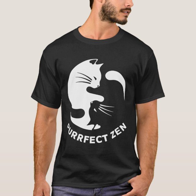 Camiseta Zen Purrfect Zen Relajado Fit (Anverso)