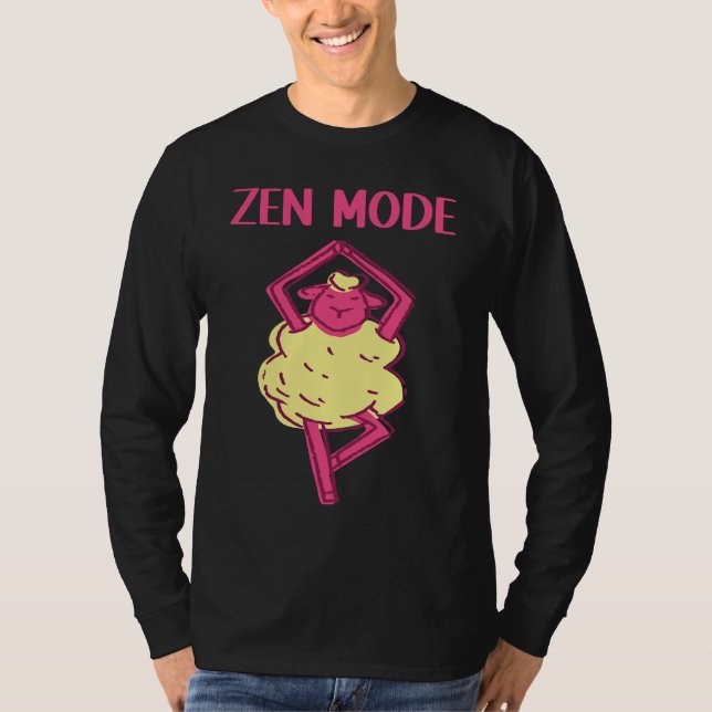 Camiseta Zen sheep Yoga  Animals Workout Calm (Anverso)