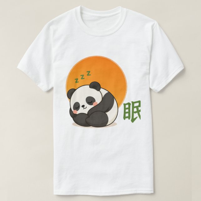 Camiseta Zen Sleeping Panda – Kawaii Panda Napping Japanese (Diseño del anverso)