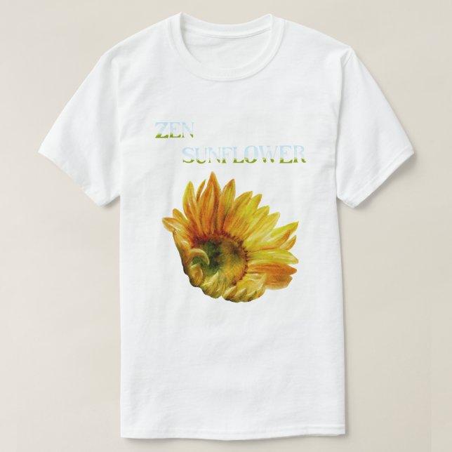 CAMISETA ZEN SUNFLOWER (Diseño del anverso)