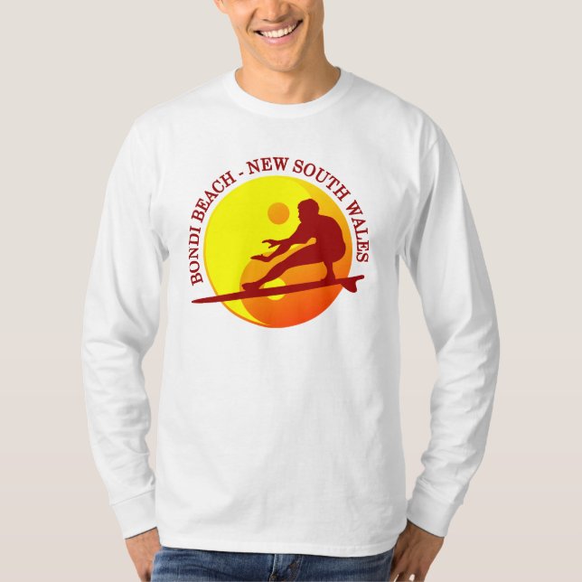 Camiseta Zen Surfer (Sunburst) Bondi Beach (Anverso)