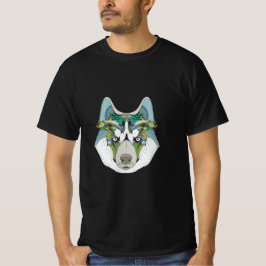 Camiseta Zenart estampado Husky Dog Blue Husky Face