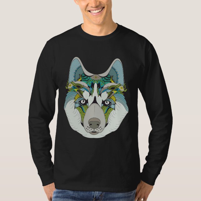 Camiseta Zenart Patterned Husky (Anverso)