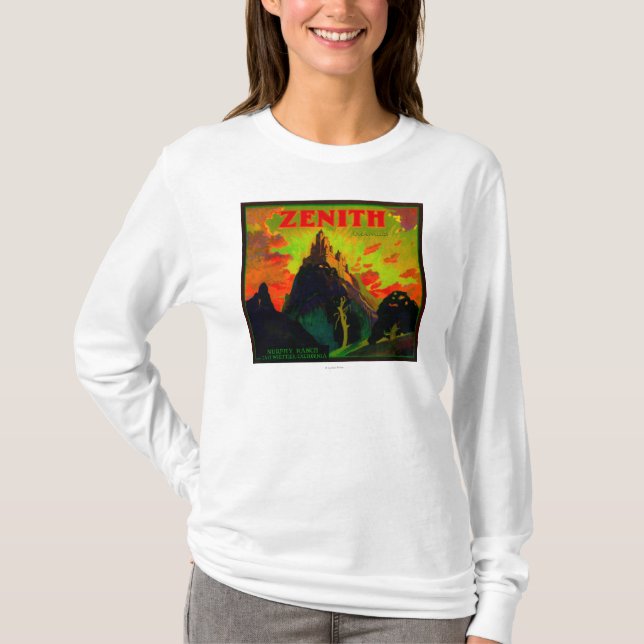 Camiseta Zenit LabelWhittier anaranjado, CA (Anverso)