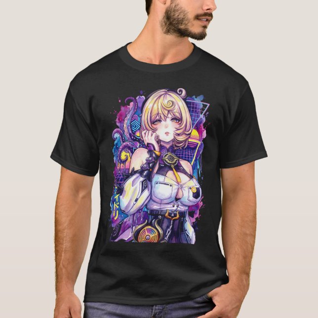 Camiseta Zenless Zone Zero Yidhari Alto Riesgo Quema Vaporw (Anverso)