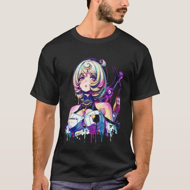 Camiseta Zenless Zone Zero Yidhari Murphy Vaporwave Estétic (Anverso)
