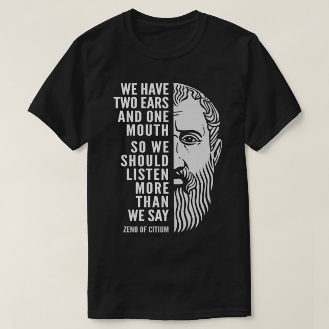 Camiseta Zeno de Citium inspirando cita estoica que debería (Diseño del anverso)