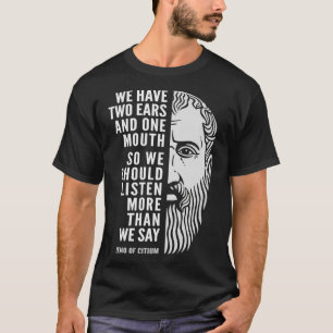 Camiseta Zeno de Citium inspirando cita estoica que debería