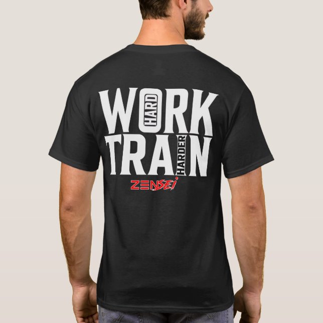 Camiseta Zensei - Trabajar duro en el tren (Reverso)