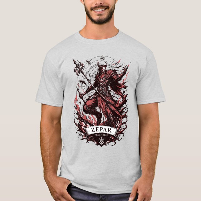 Camiseta Zepar Comandante Carmesí del Caos (Anverso)