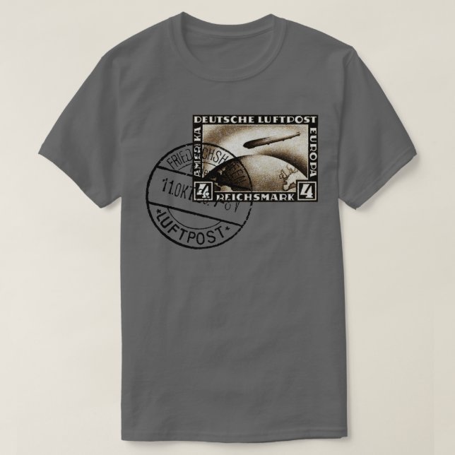Camiseta Zeppelin Airmail 1928 (Diseño del anverso)