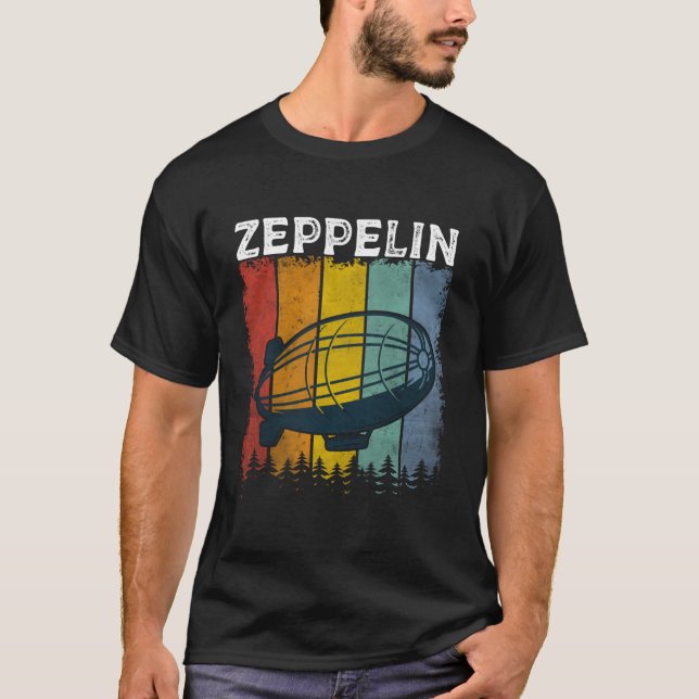 Camiseta Zeppelin Retro 70 80 Clásico Dirigible Hombres Niñ (Anverso)