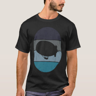 Camiseta Zeppelin Retro Vintage Dirigible Atardecer Aeronav