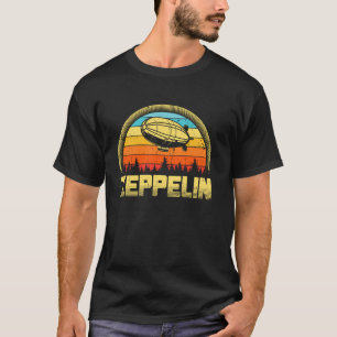 Camiseta Zeppelin Retro Vintage Sunset 70s 80s Dirigible Ai