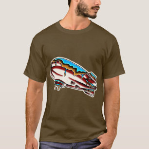 Camiseta zeppelin tradicional tatuaje metalizado