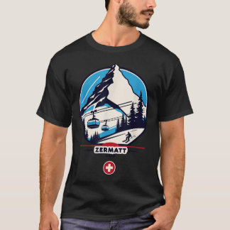 Camiseta Zermatt 4478 - Skiing On The Horn 