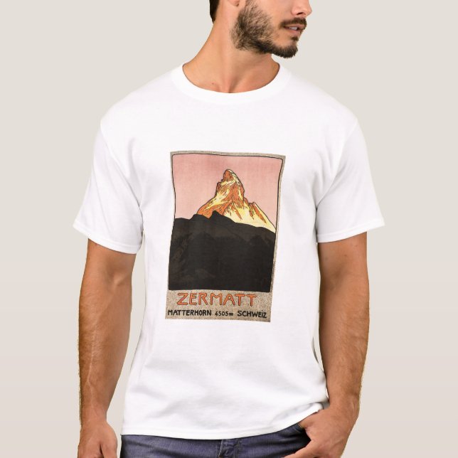 Camiseta ZERMATT Matterhorn Suiza Vacaciones de senderismo (Anverso)