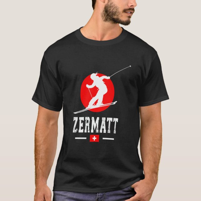Camiseta Zermatt Ski Resort Alps Swiss Mountains Switzerlan (Anverso)