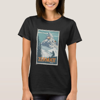 Camiseta Zermatt Suiza Esquí de Invierno Snowboard Esquí