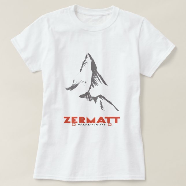 Camiseta Zermatt, Valais, Suiza (Diseño del anverso)